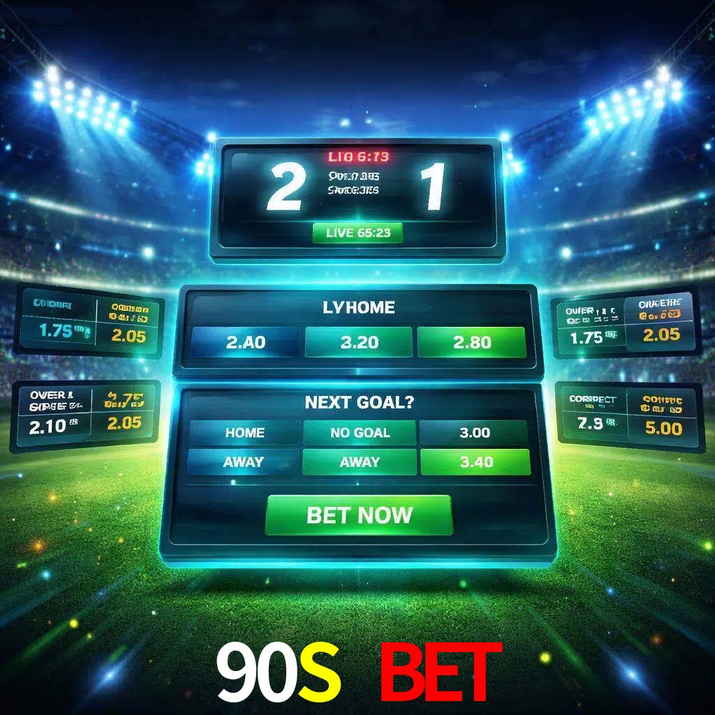 Vista de apuestas en vivo 90S BET durante un partido en curso